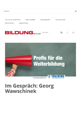 Profis für die Weiterbildung: Georg Wawschinek – BILDUNGaktuell.at